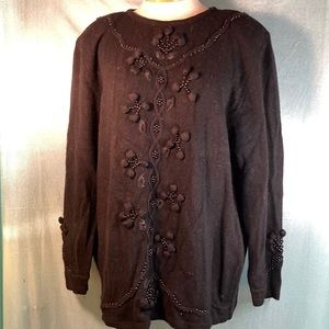 𝅺VINTAGE 80’s Carducci‎ small long sleeve sweater. Wool/angora/nylon . C115.